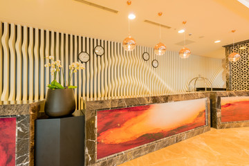 Hotel lobby with modern design