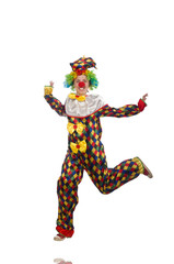 Fototapeta na wymiar Clown isolated on the white background