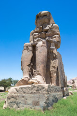 Obraz premium Egypt. Luxor. The Colossi of Memnon - two massive stone statues