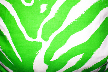 Abstract green zebra animal print fabric (safari background, wallpaper)