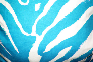 Abstract blue zebra animal print fabric (safari background, wallpaper)