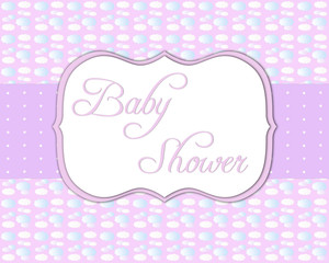 Cute baby shower girl design
