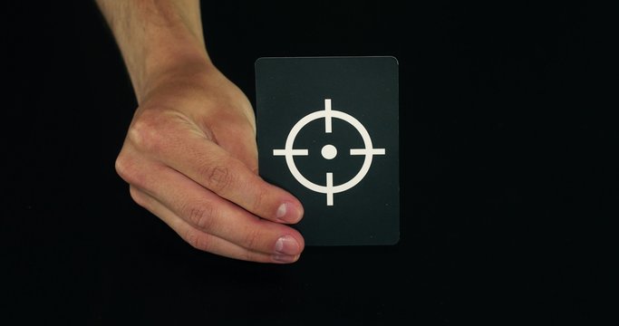 Card with target aim
