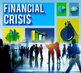 Financial Crisis Problem Money Issue Concept