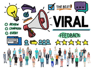 Viral Marketing Spread Review Event Feedback Concept