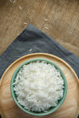 White Dry cooked Rice - soft focus