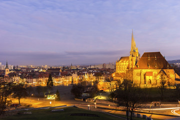 Fototapeta na wymiar View on Erfurt city in Germany