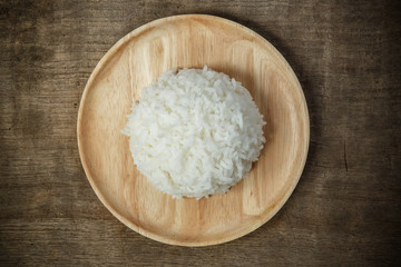 White Dry cooked Rice - soft focus