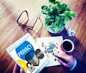 Naklejka premium Privacy Data Secure Protection Safety Concept
