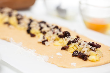 Masa de strudel rellena