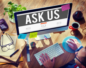 Ask Us Inquiries Questions Concerns Contact Concept