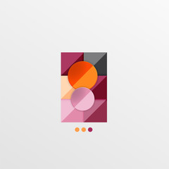 Modern abstract geometric info banner