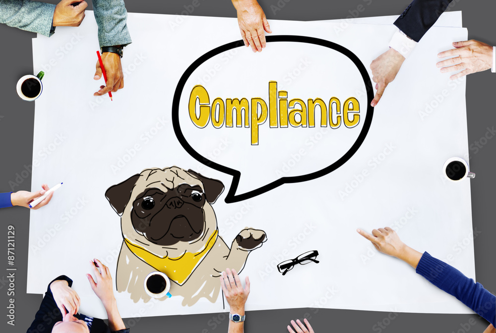 Poster compliance affirmation continuity regulation concept