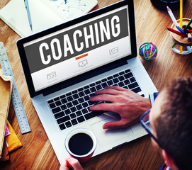 Coach Coaching Skills Teach Teaching Training Concept - obrazy, fototapety, plakaty