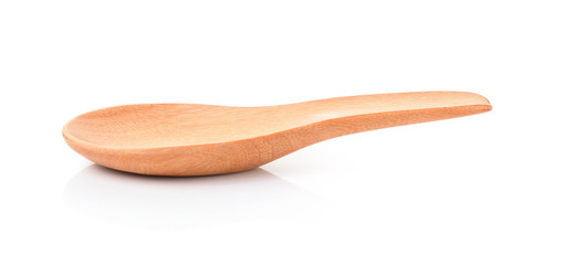 Wooden spoon isolated on white background