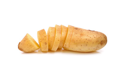 potato on white background
