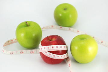 Green apple, Red apple. Fruit Diet concept