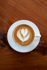 Cup of latte coffee