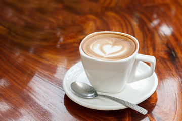 Cup of latte coffee