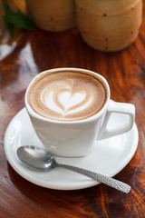 Cup of latte coffee