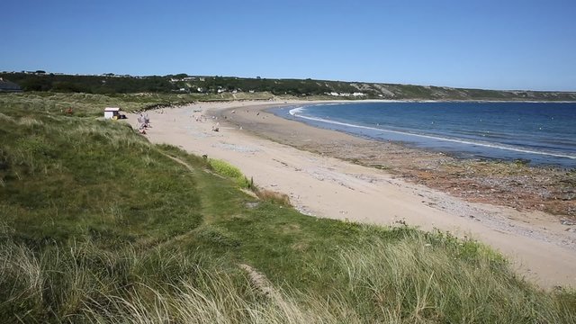 Port Eynon beach The Gower Peninsula Wales uk near Three Cliffs Bay