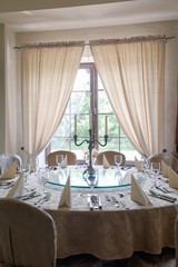 Wedding table in luxury restaurant