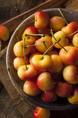 Healthy Organic Rainier Cherries