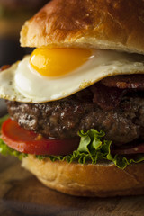 Homemmade Bacon Hamburger with Egg