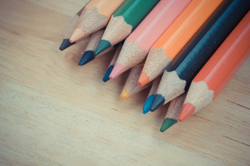 Obraz premium Color pencils old retro vintage style