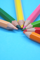 Color pencils old retro vintage style