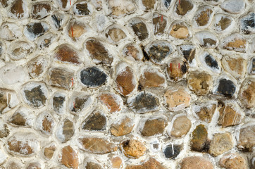 Wall round stone rock texture for backgourd.