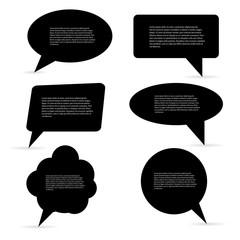 Abstract Creative concept vector empty speech bubbles set. For