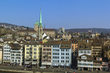 Naklejka premium view of Zurich, Switzerland