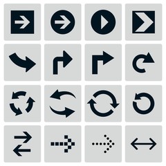 Arrow Icon Set Silhouette