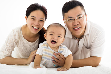 happy family with smiling baby boy