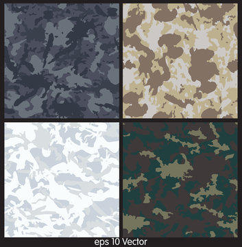 Seamless Camouflage pattern vector