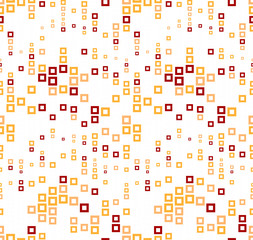 Seamless pattern on a white background. Has the shape of a wave. Consists of through geometric elements in color.