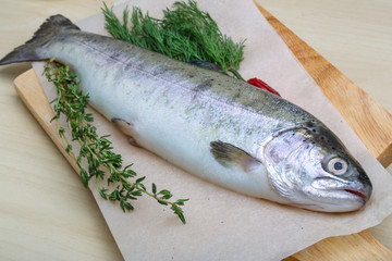 Raw trout