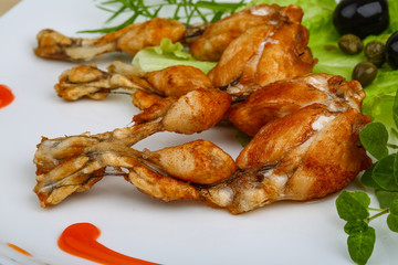 Fried frog legs