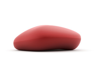 Red pebbles rendered isolated on white