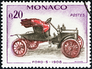 Fototapeta na wymiar Ford-S car of 1908 (Monaco 1961)