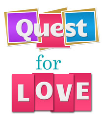 Quest For Love Colorful Squares Stripes 