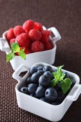 ラズベリーとブルーベリー