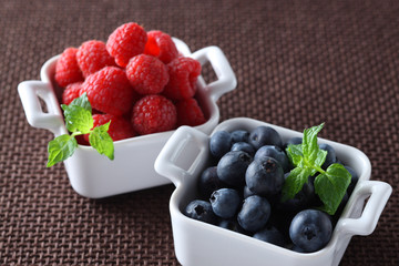 ラズベリーとブルーベリー