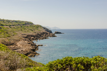 Alghero, Bosa, Stadt, Küste, Küstenstrasse, Küstenortschaft, Bucht, Badeferien, Insel, Sommer, Sardinien, Italien