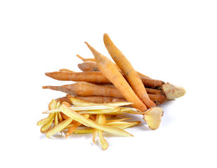 finger root on white background.