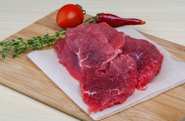 Raw beef
