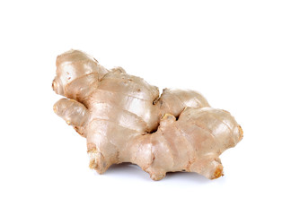 fresh ginger on white background