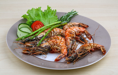 Grilled tiger prawn