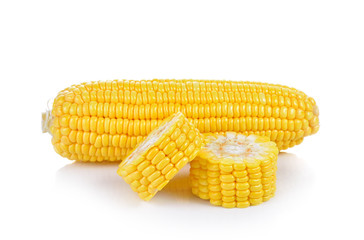 Sweet corn isolated on white background
